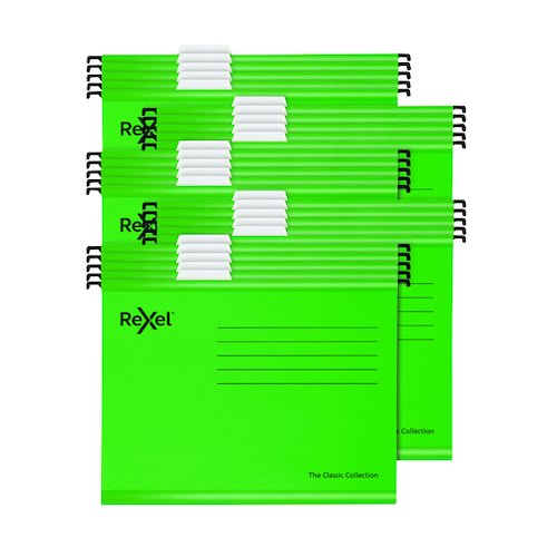 Rexel Classic Suspension Files A4 Green (25 Pack) 2115586 (RX58096)