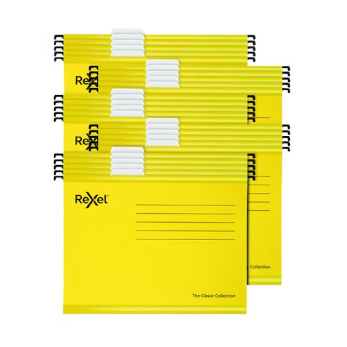 Rexel  Classic Suspension Files A4  Yellow (25 Pack) 2115588 (RX58098)