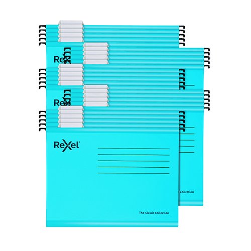 Rexel  Classic Suspension Files Foolscap Blue (25 Pack) 2115590 (RX58100)
