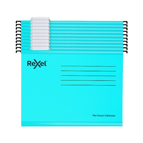 Rexel Classic Suspension Files A4 Blue (10 Pack) 2115595 (RX58105)