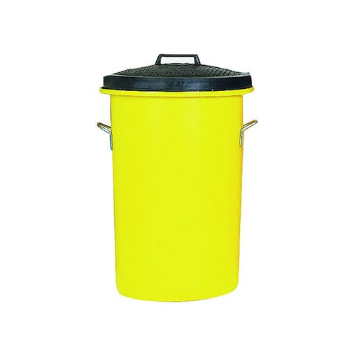 Heavy Duty Coloured Dustbin 85 Litre Yellow 311971 (SBY06641)
