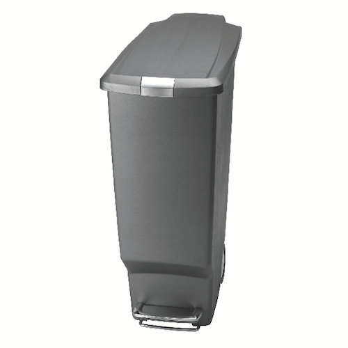 Grey Slim Plastic Pedal Bin 40L 382650 (SBY24581)
