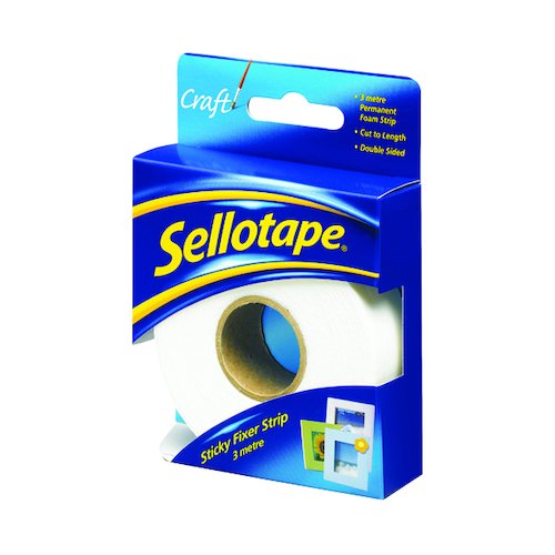 Sellotape Sticky Fixers Strip 25mm x 3m 484330 (SE03796)