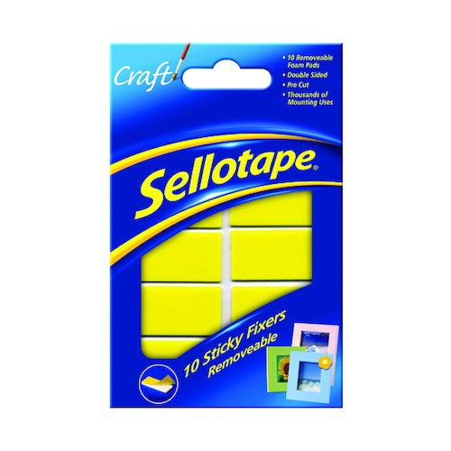 Sellotape Sticky Fixers Removable Pads 20 x 40mm (10 Pack) 1445286 (SE04420)