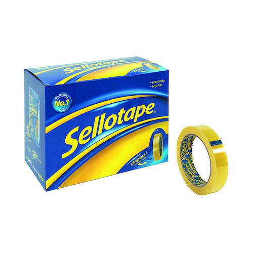 Sellotape Original Golden Tape 24mm x 66m (12 Pack) 1443268 (SE04998)