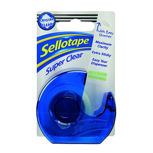 Sellotape Super Clear Tape and Dispenser 18mmx15m (7 Pack) 1766006 (SE05009)