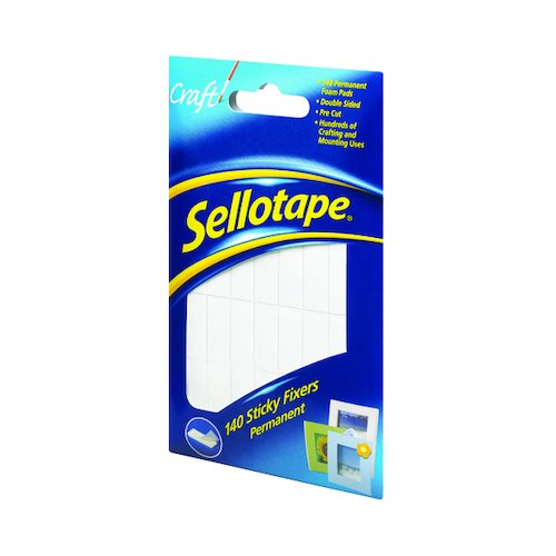 Sellotape Sticky Fixers Permanent 12 x 25mm (140 Pack) 1445422 (SE05121)