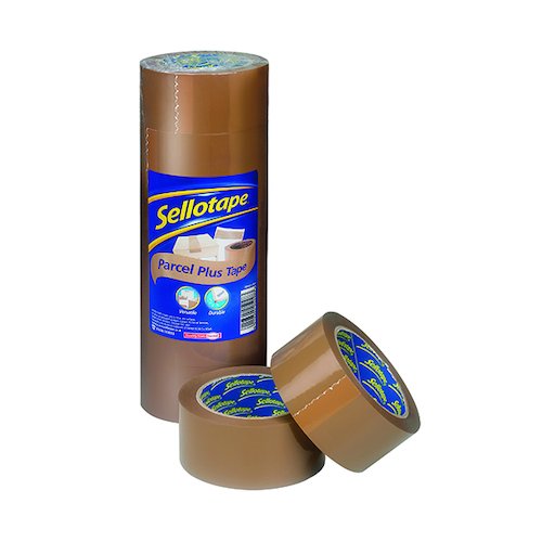 Sellotape Polypropylene Packaging Tape 50mmx66m Brown (6 Pack) 1445172 (SE2456)