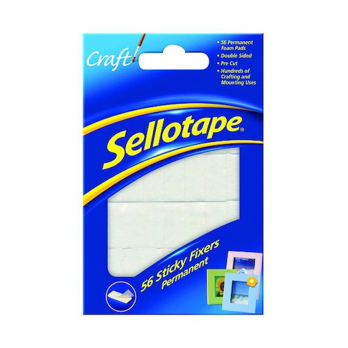 Sellotape Sticky Fixers Permanent 12 x 25mm (56 Pack) 1445423 (SE37984)