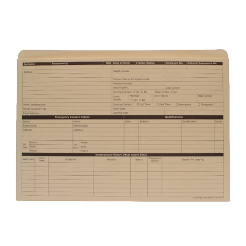 Custom Forms Personnel Wallet Buff (50 Pack) PWY01 (SF352)