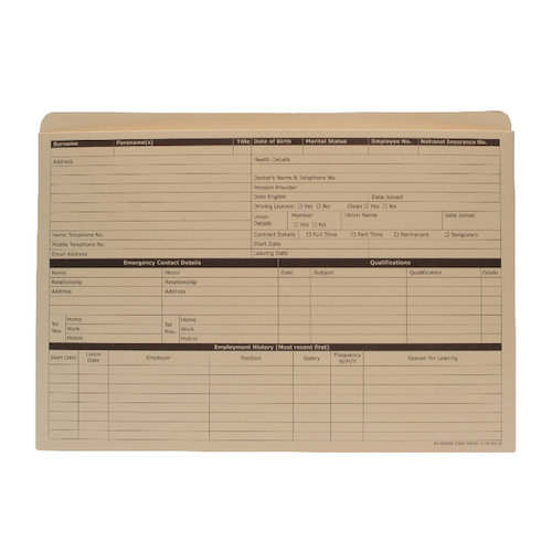 Custom Forms Personnel Wallet Buff (50 Pack) PWY01 (SF352)