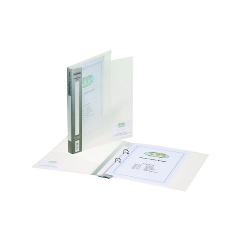 Snopake 25mm 2 Ring Ring Binder Polypropylene A4 Clear (10 Pack) 10183 (SK02701)