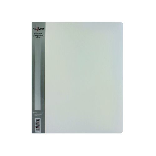 Snopake 25mm Executive Ring Binder Polypropylene A4 Clear 13371 (SK04423)