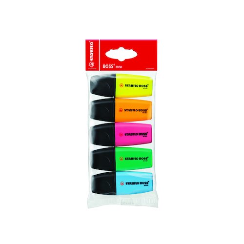 Stabilo Boss Mini Assorted Highlighters (5 Pack) 07/5 11 (SS18485)