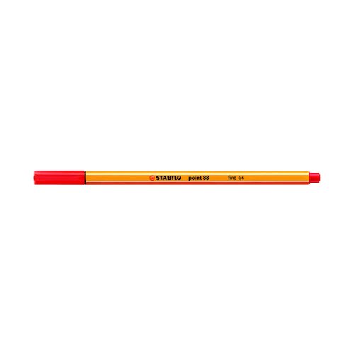 Stabilo Point 88 Fineliner Pen Red (10 Pack) 88/40 (SS21745)