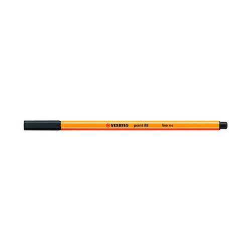 Stabilo Point 88 Fineliner Pen Black (10 Pack) 88/46 (SS21747)