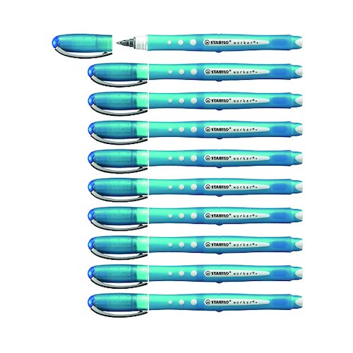 Stabilo Bionic Worker Rollerball Pen Fine Blue (10 Pack) 2019/41 (SS41552)
