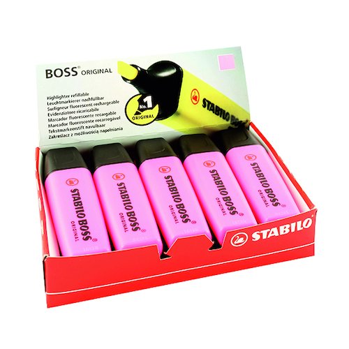 Stabilo Boss Original Highlighter Pink (10 Pack) 70/56/10 (SS7056)