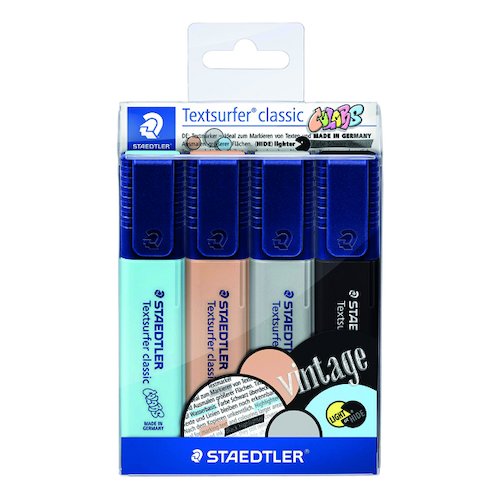 Staedtler Textsurfer Classic Highlighters Assorted (4 Pack) 364 CWP4 (ST04981)