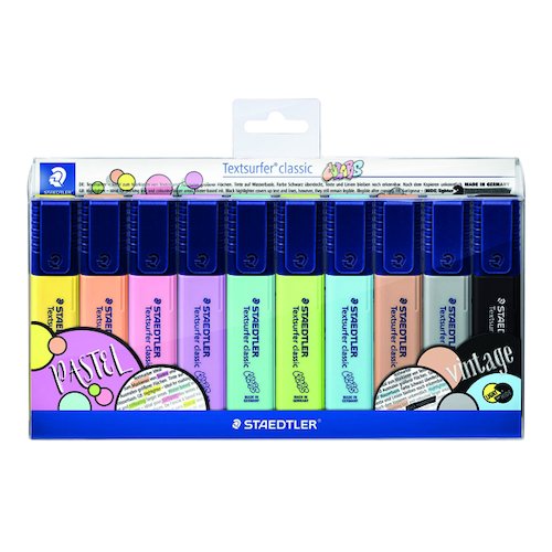 Staedtler Textsurfer Classic Highlighters Assorted (10 Pack) 364 CW10 (ST04984)