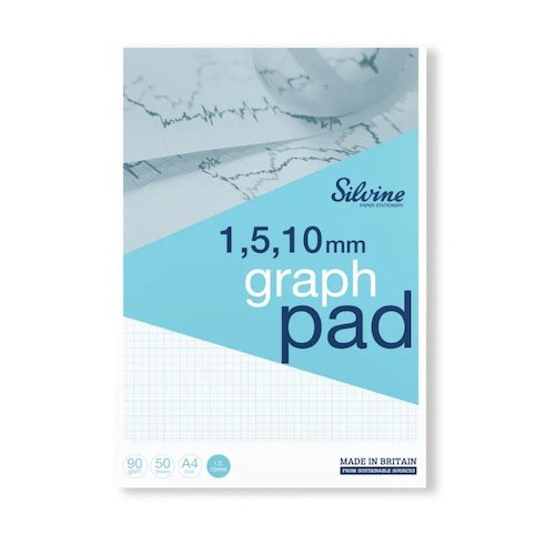 Silvine Graph Pad 1/5/10 Paper (SV01821)