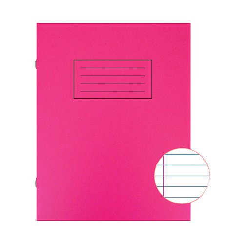 Silvine Exercise Book 229 x 178mm Ruled with Margin Red (10 Pack) EX101 (SV43502)