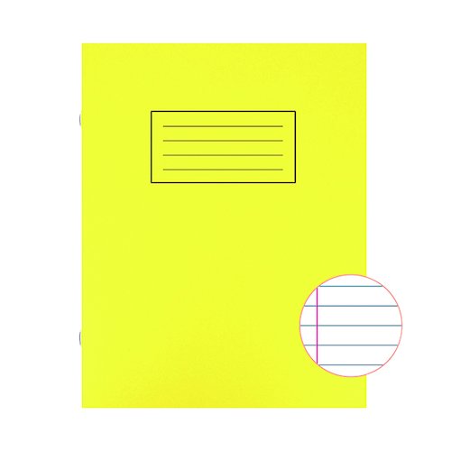 Silvine Exercise Book 229 x 178mm Ruled with Margin Yellow (10 Pack) EX103 (SV43504)
