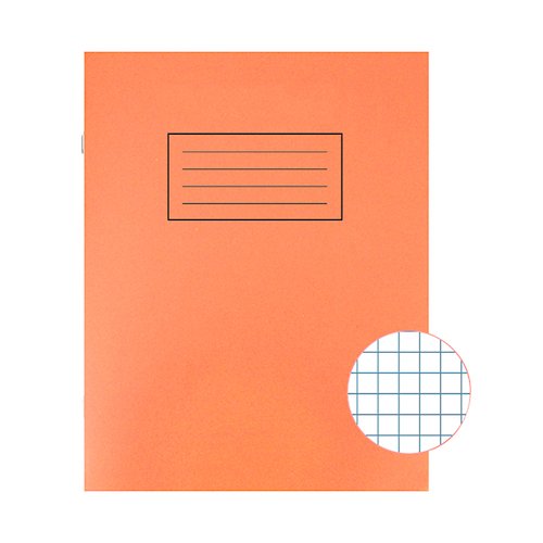 Silvine Exercise Book 229 x 178mm 5mm Squares Orange (10 Pack) EX105 (SV43506)