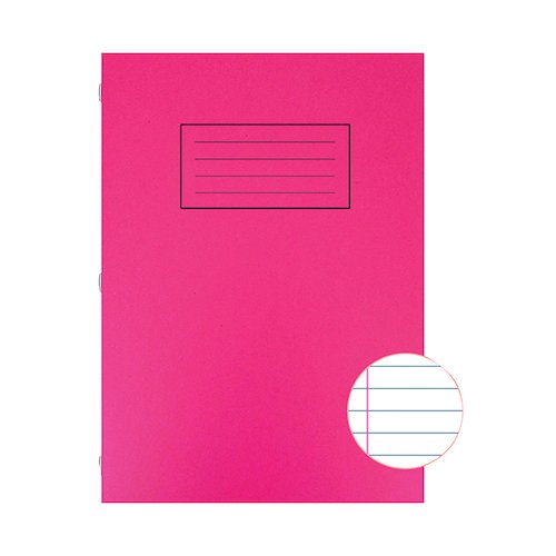 Silvine Exercise Book A4 Ruled with Margin Red (10 Pack) EX107 (SV43508)