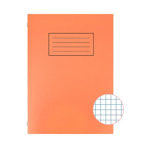 Silvine Exercise Book A4 5mm Squares Orange (10 Pack) EX113 (SV43514)