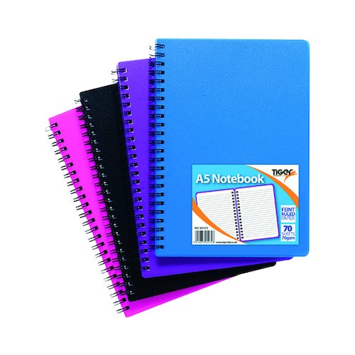 Sundry A5 Wiro Polypropylene Notebook (5 Pack) 301472 (TGR01472)