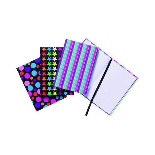 A6 Fashion Assorted Feint Ruled Casebound Notebooks (10 Pack) 301642 (TGR01652)