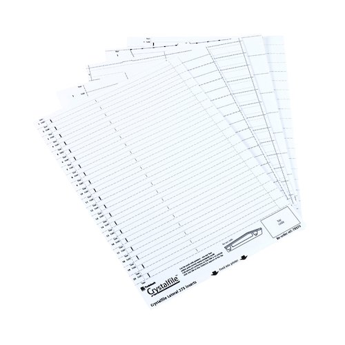 Rexel Crystalfile Classic Crystal Link White Inserts (50 Pack) 3000039 (TW13770)