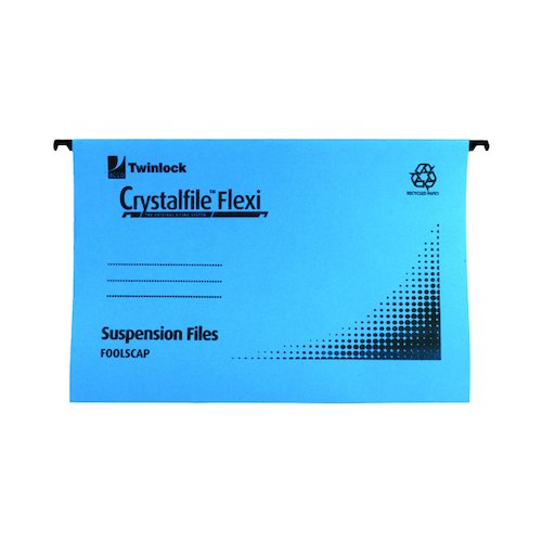 Rexel Crystalfile Flexi Standard Foolscap Blue (50 Pack) 3000041 (TW13772)