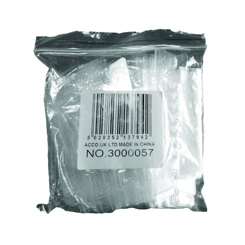 Rexel Crystalfile Flexi Index Divider Tabs Clear (50 Pack) 3000057 (TW13794)