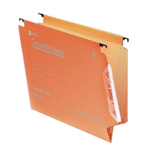 Rexel Crystalfile Classic 15mm Lateral File 150 Sheet Orange (50 Pack) 70671 (TW70671)