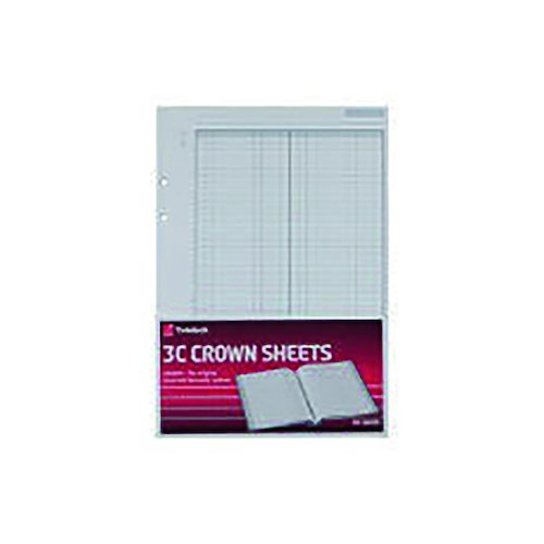 Rexel Crown 3C F1 Double Ledger Refill Sheets (100 Pack) 75841 (TW75841)