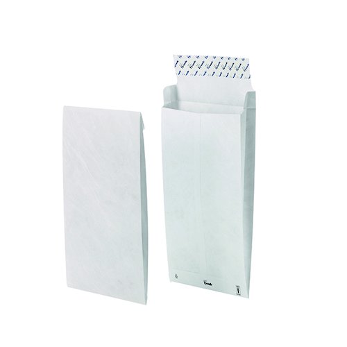 Tyvek B4 Envelope 353x250x38mm Gusset Peel and Seal White (100 Pack) 11843 (TY03569)