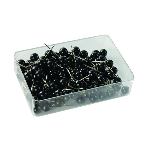 Map Pins Black (100 Pack) 26891 (WS26890)