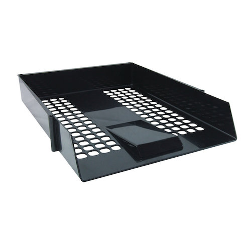 Black Plastic Letter Tray (12 Pack) WX10050 (WX10050)