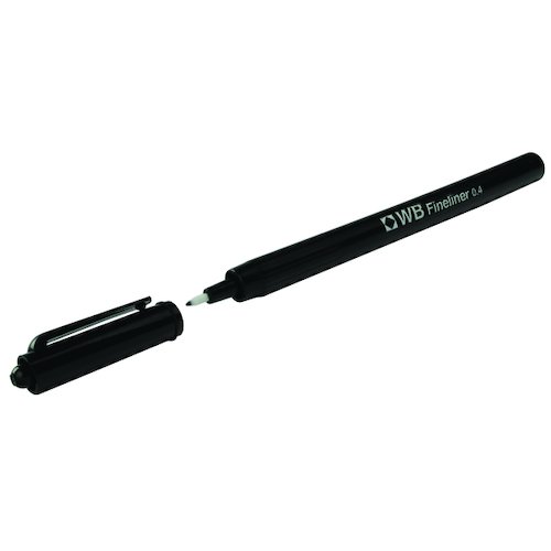 Fineliner 0.4mm Black Pens (10 Pack) WX25007 (WX25007)