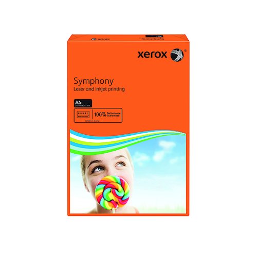 Xerox Symphony 80gsm Deep Tints Orange A4 Paper Ream (500 Pack) 003R93953 (XX93953)