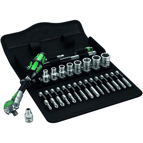 Wera 28 Piece ¼" Zyklop Multi function Metric Ratchet & Socket Set (05004016001)