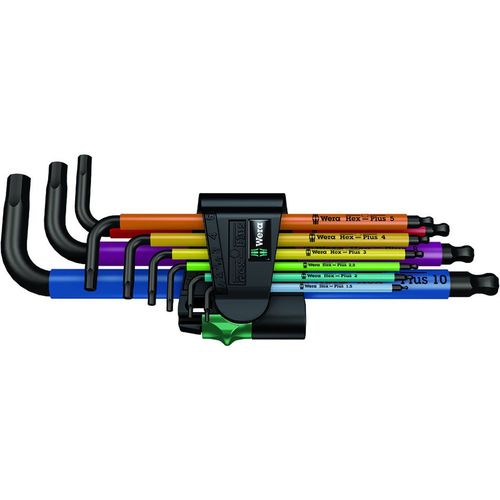 Wera 9 Piece Multi Colour Hex Key Set (05073593001)