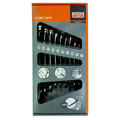 Bahco 10 Piece Metric Combination Spanner Set (111M/S10)