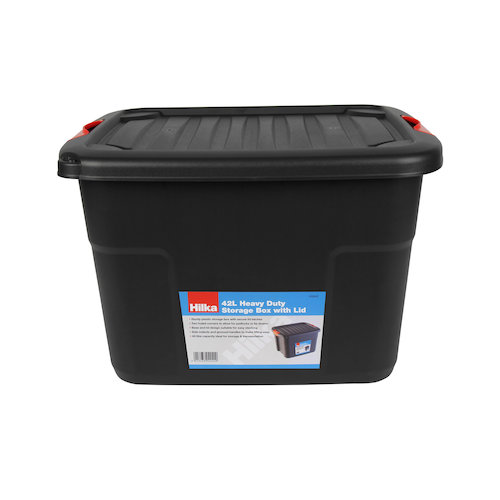 Hilka 42ltr Heavy Duty Storage Box with Lid (5013433042429)