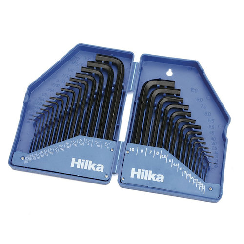 Hilka 30 pce Hex Key Set in Folding Case (5013433115338)
