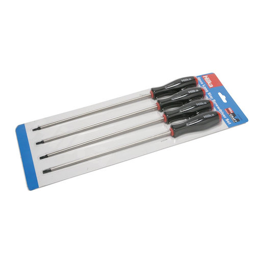 4pce Hilka Long TX Star Screwdriver Set (5013433204001)