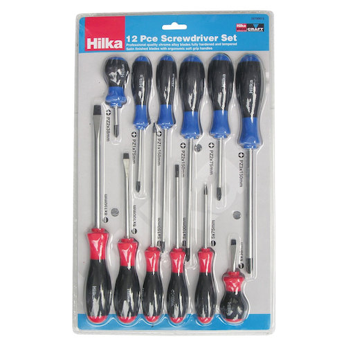 Hilka 12 pce Soft Grip Screwdriver Set (5013433712001)