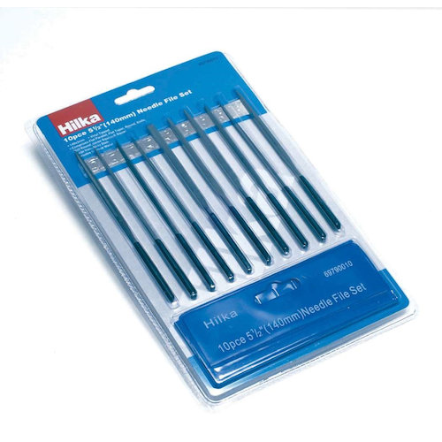 Hilka 10 pce Needle File Set Soft Grip (5013433790061)